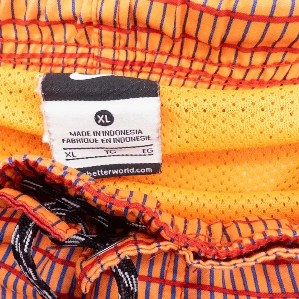 Nike Mens Board Shorts Lined Size XL Orange Frequency Riptide Volley Swim Trunks